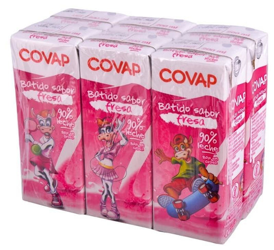 Covap Batido Brik De Fresa Pack 200 ml 6 Unidades