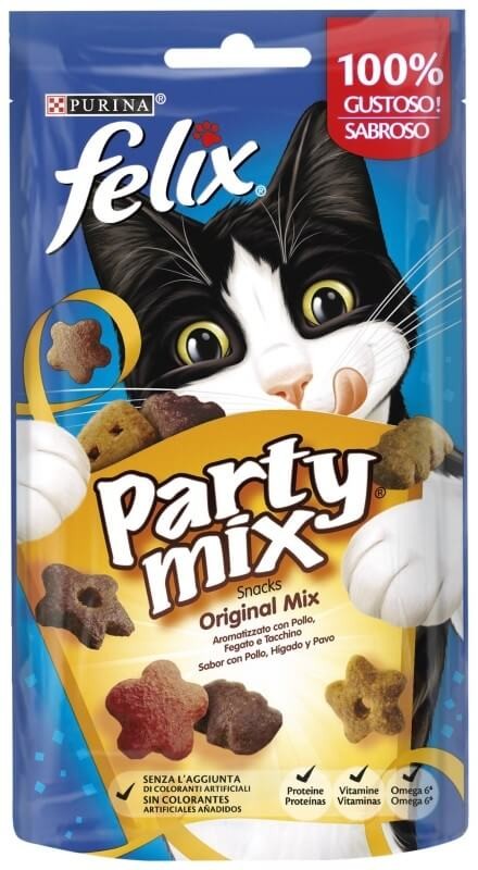 Felix Alimento Gato Snacks Party Mix Original 60 gr
