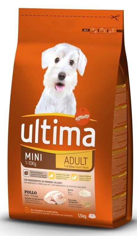 Ultima Pienso para Perros Mini Adultos con Pollo 1,5 Kg