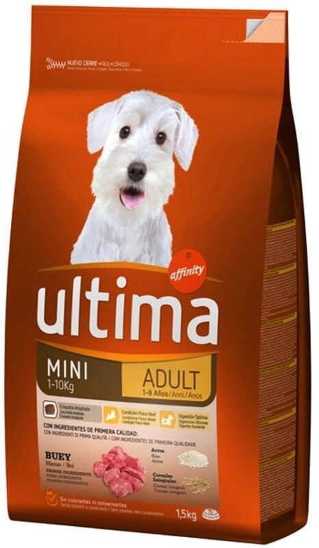 Ultima Comida Para Perro Mini Adulto Buey 1,5 kg