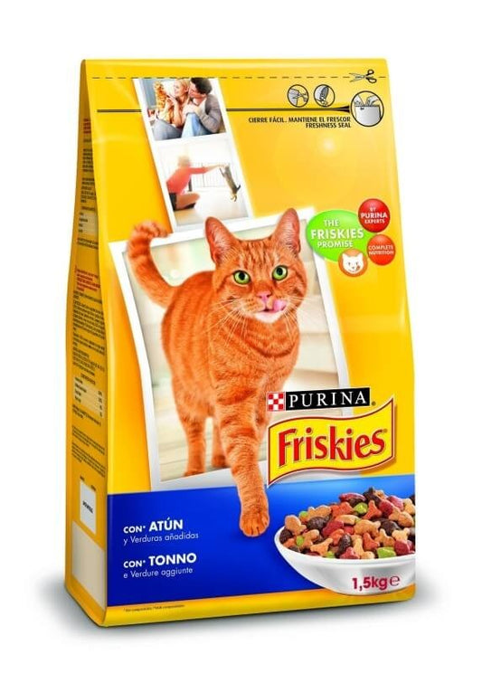 Friskies Alimento Seco Gato Adulto Con Salmón Y Trucha 1,5 Kg