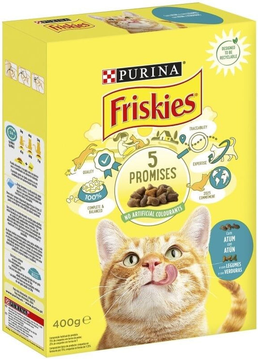 Friskies Alimento Seco Gato Adulto Con Atún Salmón Y Trucha 400 gr