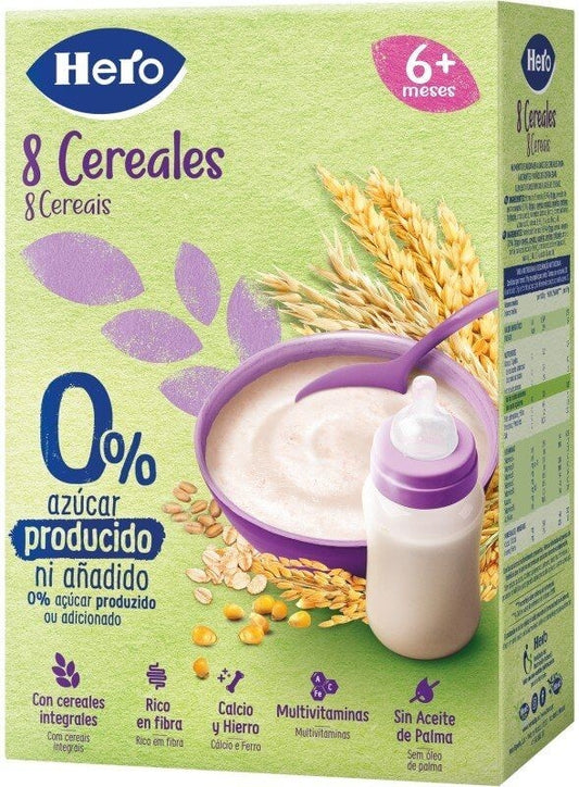 Hero 8 Cereales 340g – Papilla Nutritiva para Bebés de 6+ Meses