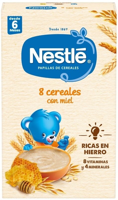 Nestlé Papillas 8 Cereales Con Miel 475 gr