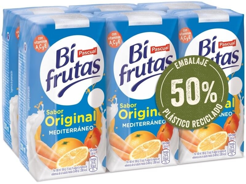 Pascual Bifrutas Mediterráneo Brik Pack de 18 x 200 ml