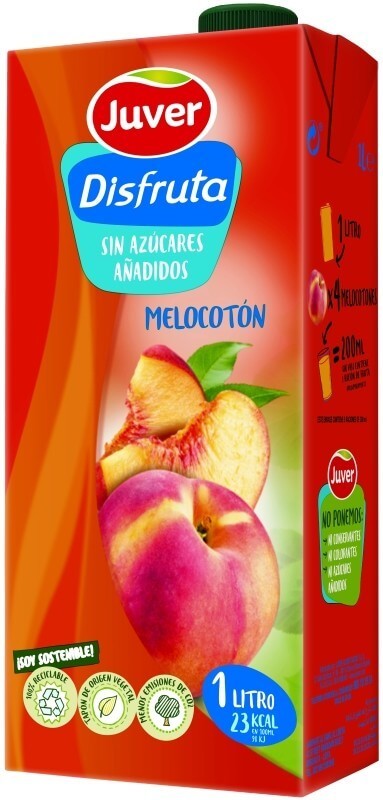 Juver Zumo Disfruta De Melocotón Brik Pack de 12 x 1 l