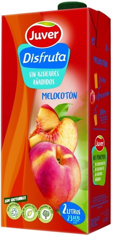 Juver Zumo Disfruta De Melocotón Brik Pack de 6 x 2 l