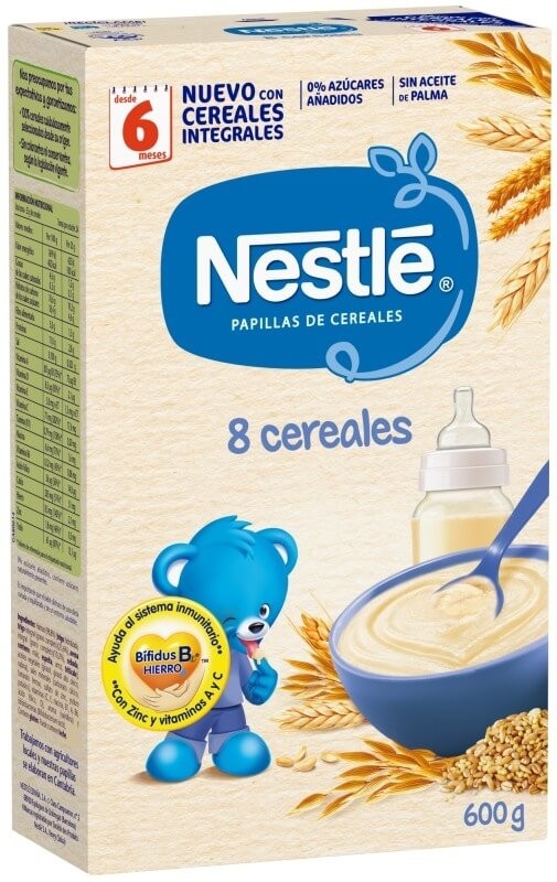 Nestlé Papillas 8 Cereales 600 gr
