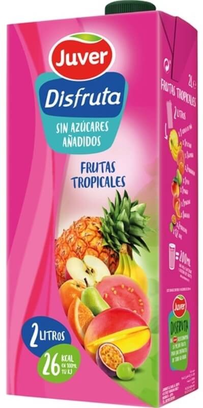 Juver Zumo Disfruta Tropical Brik Pack de 6 x 2 l