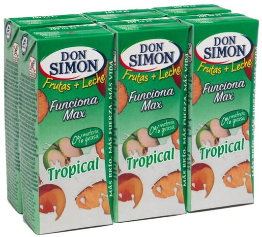 Don Simón Zumo Fruta + Leche Sabor Tropical Briks Pack de 30 x 200 ml