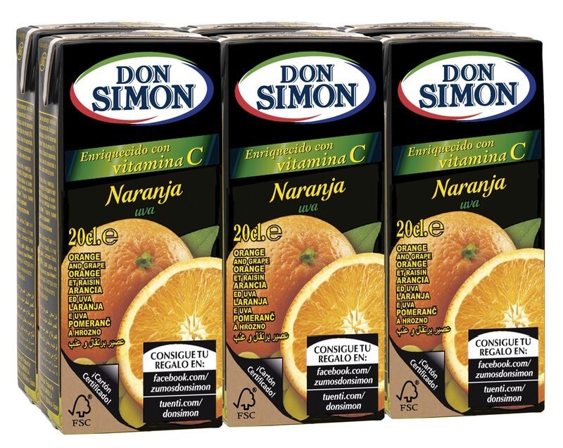 Don Simón Zumo De Naranja Brik Pack de 30 x 200 ml