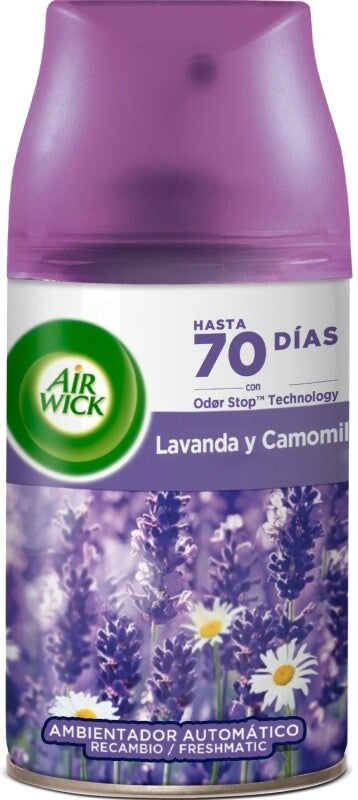 Air Wick Recambio Ambientador Automático Lavanda y Camomila 250 ml - Frescura hasta por 70 Días