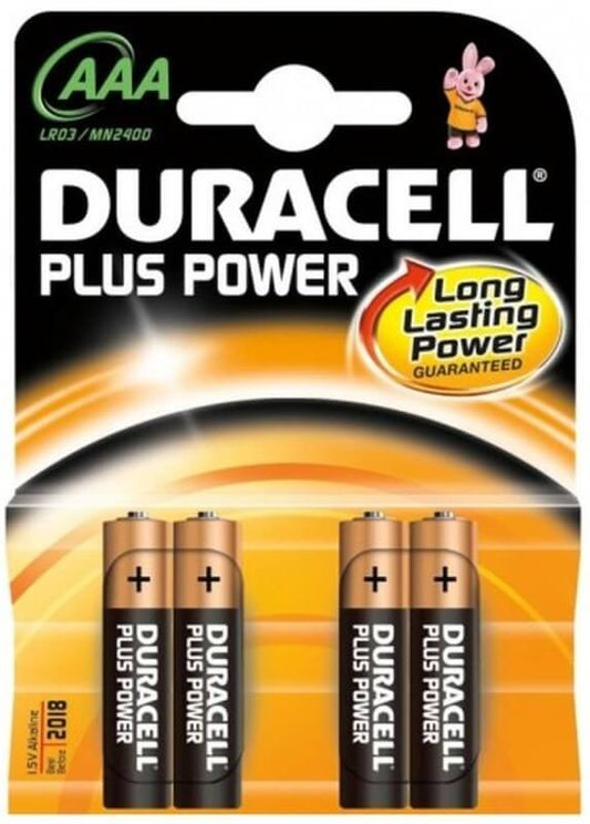 Duracell Pila AAA - LR03 Plus Power 4 Unidades