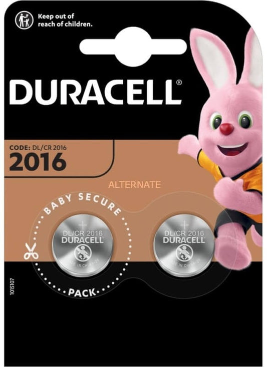 Duracell Pila Botón 2016 2 Unidades
