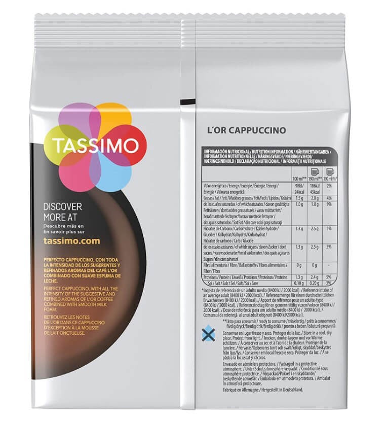 Tassimo L'Or Café Capuccino 16 Cápsulas