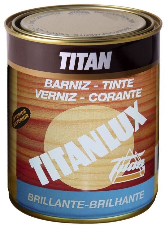 Titanlux Barniz Brillante 250 ml Color Roble – Protección y Brillo Duradero