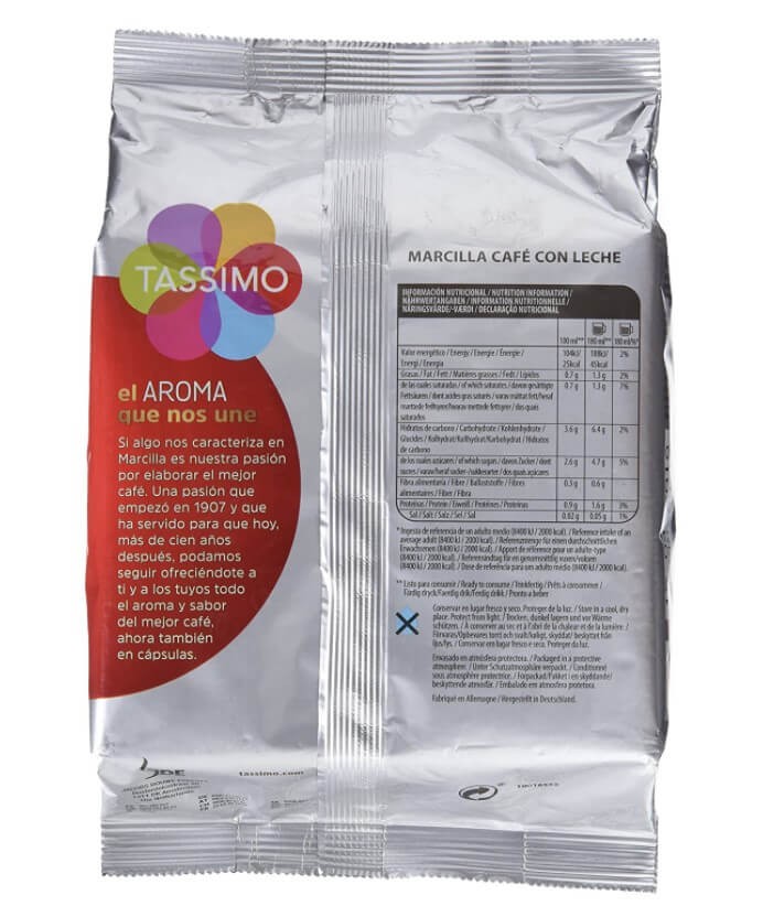 Tassimo Marcilla Café con Leche 16 Cápsulas