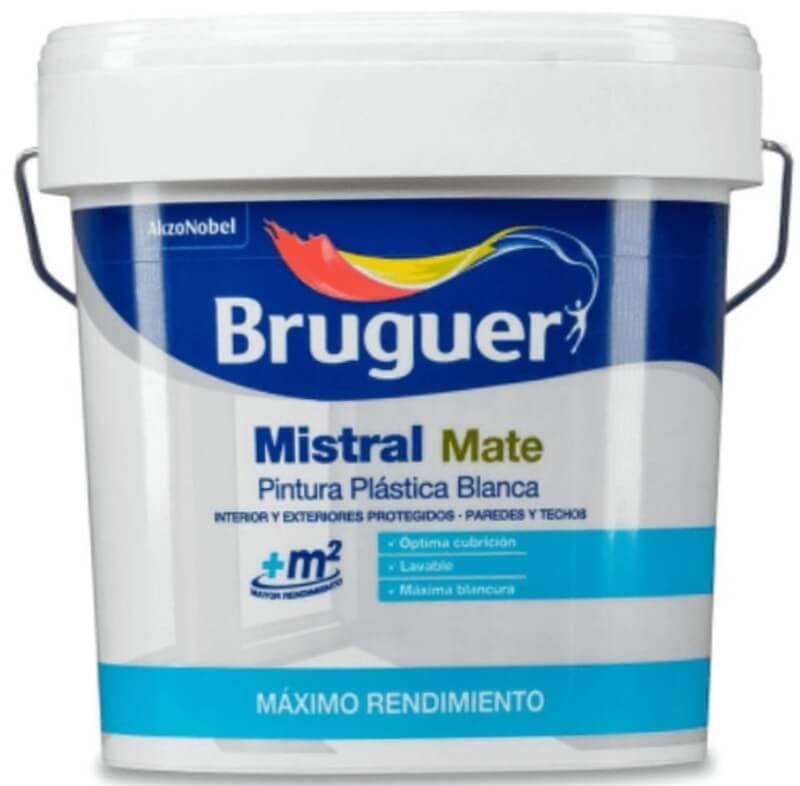 Bruguer Mistral Mate Pintura Plástica Blanca 12L