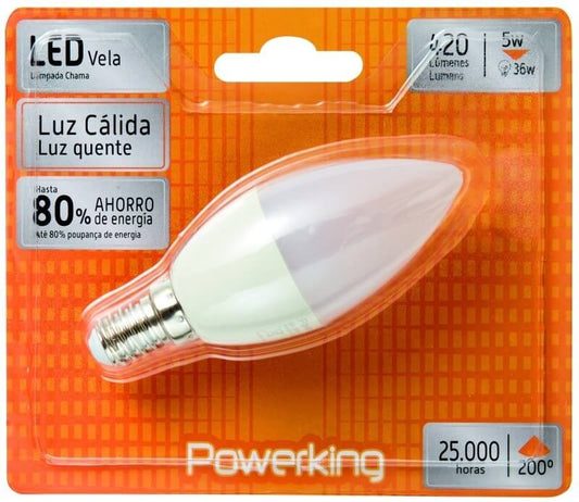 Powerking VELA LED 5W E14 Cálida