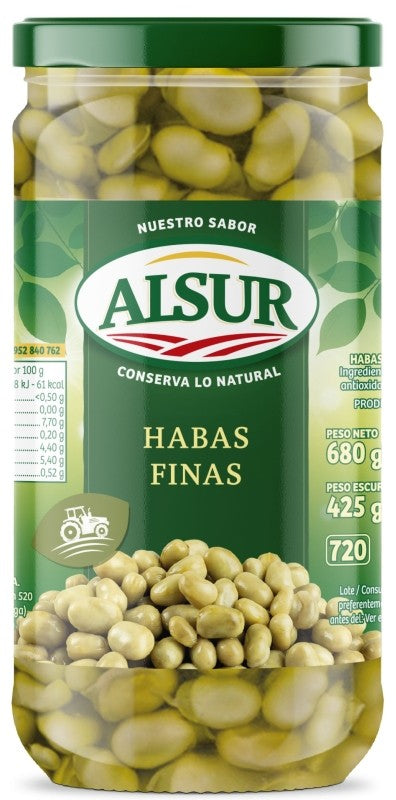 Alsur Habas Finas al Natural 680G