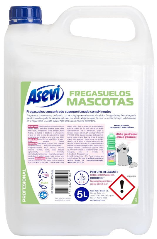 Asevi Fregasuelos Mascotas 5L