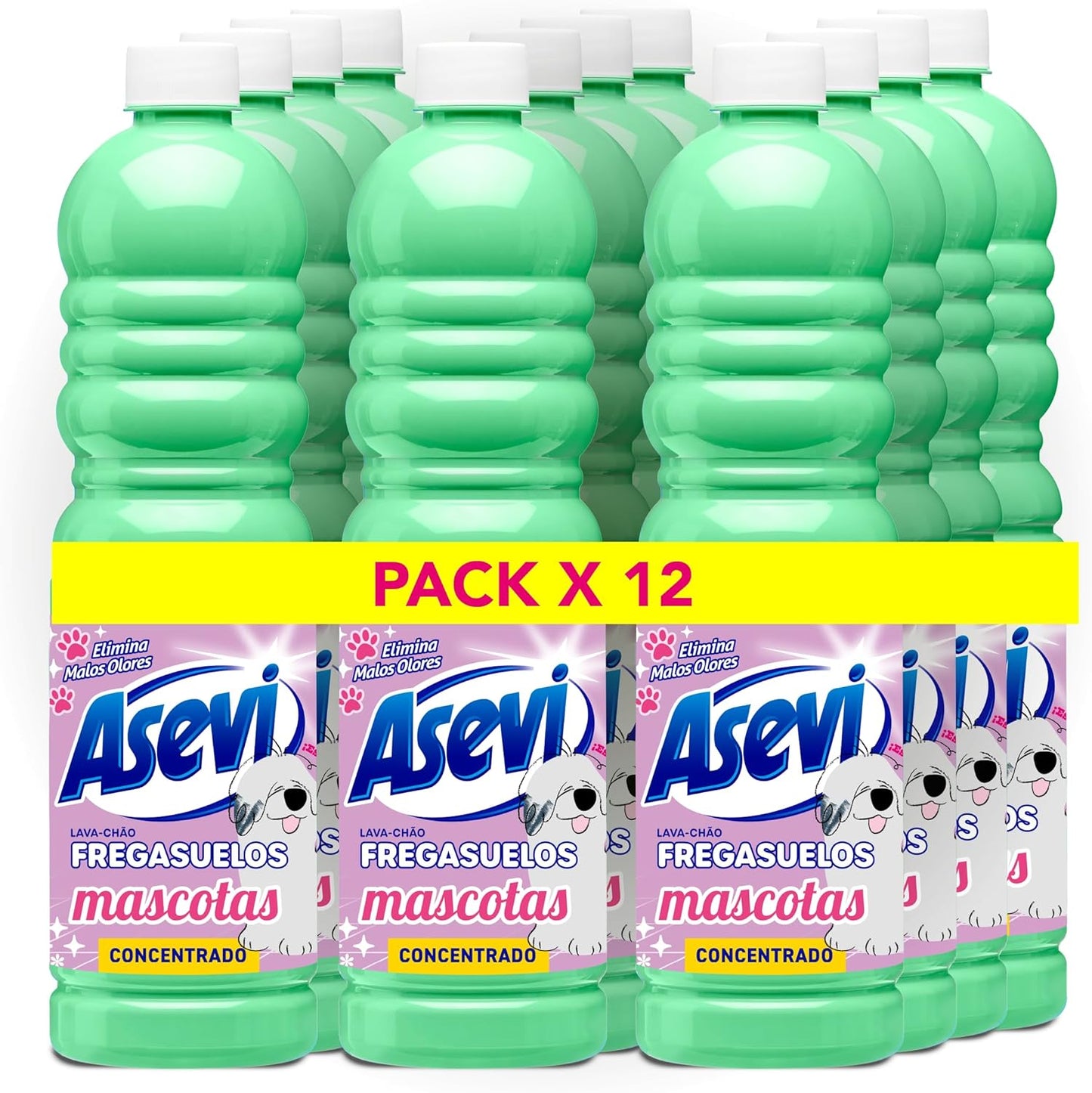 Asevi Mascotas Fregasuelos Concentrado Pack 12 x 1L