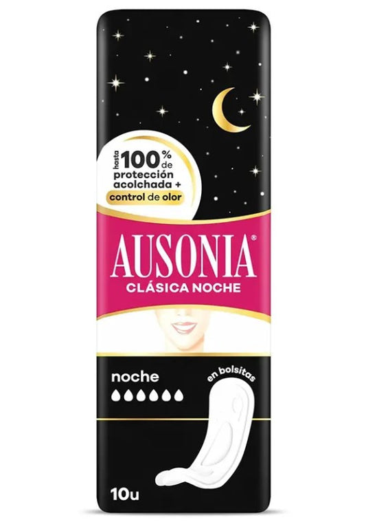 Ausonia Clásica Noche Compresas Nocturnas 10U