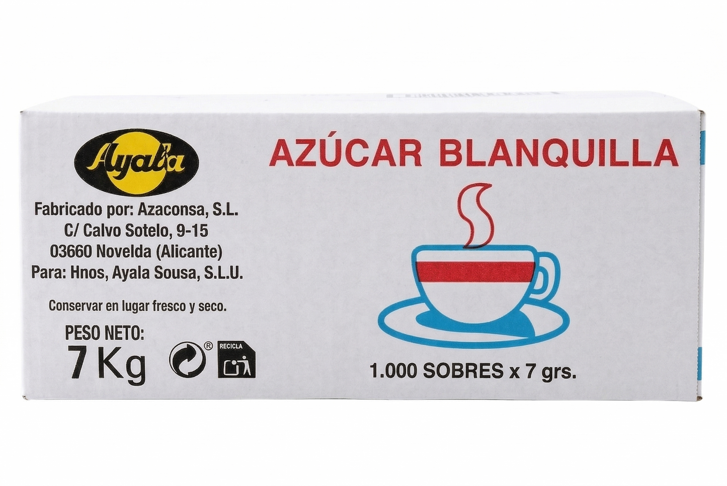 Ayala Azúcar Blanca en Sobres 7G 1000U