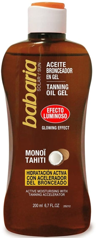 Babaria Solar Aceite Bronceador en Gel Monoï de Tahití 200 ml