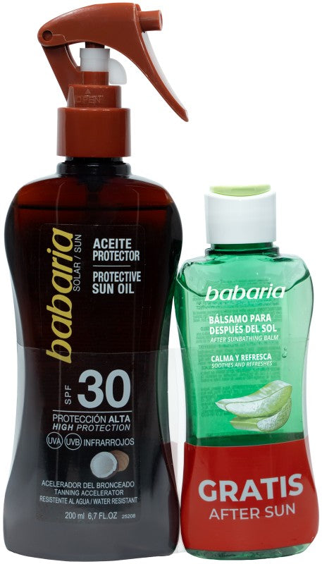 Babaria Solar Aceite Protector SPF 30 200 ml + After Sun de Regalo