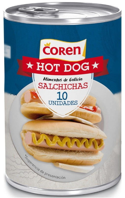 Coren Hot Dog Salchichas 10 Unidades 380 g