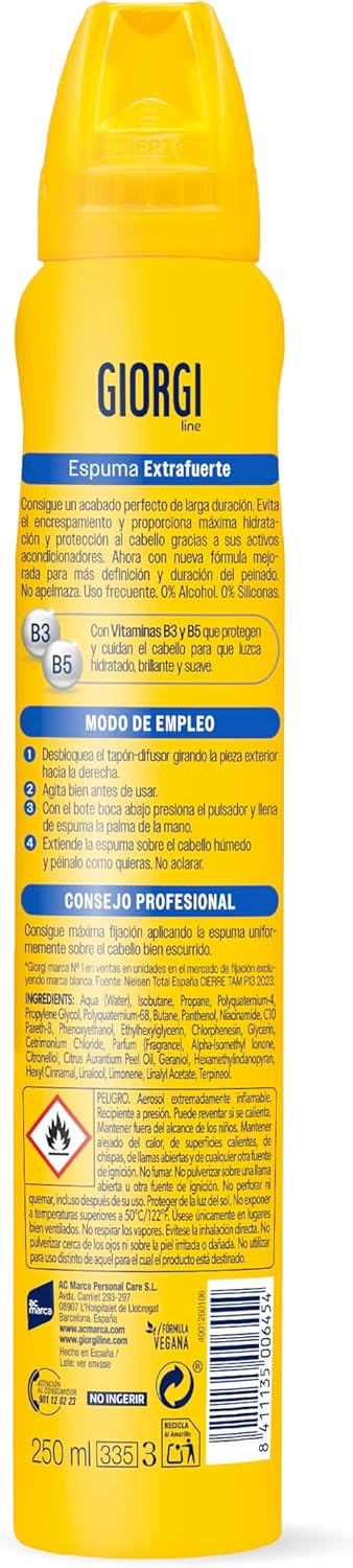 Giorgi Line Extra-Fuerte Espuma de Fijación 250 ml