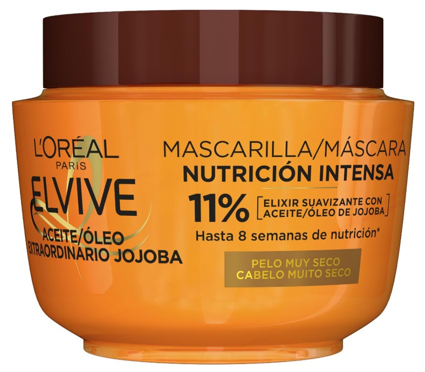 L'Oréal Elvive Mascarilla Nutrición Intensa Aceite de Jojoba 300 ml