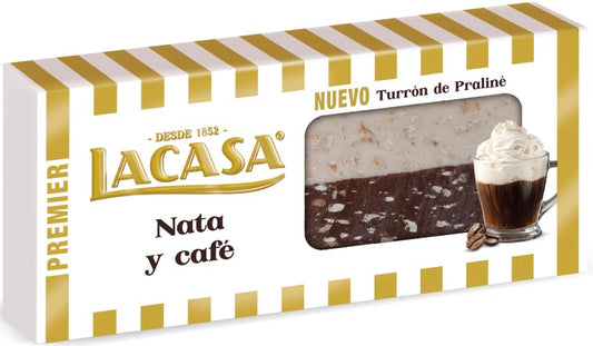 Lacasa Premier turrón de praliné nata y café 250 g