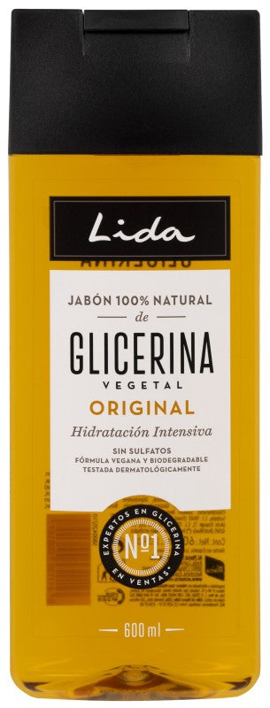 Lida Jabón 100% Natural de Glicerina Original 600 Ml