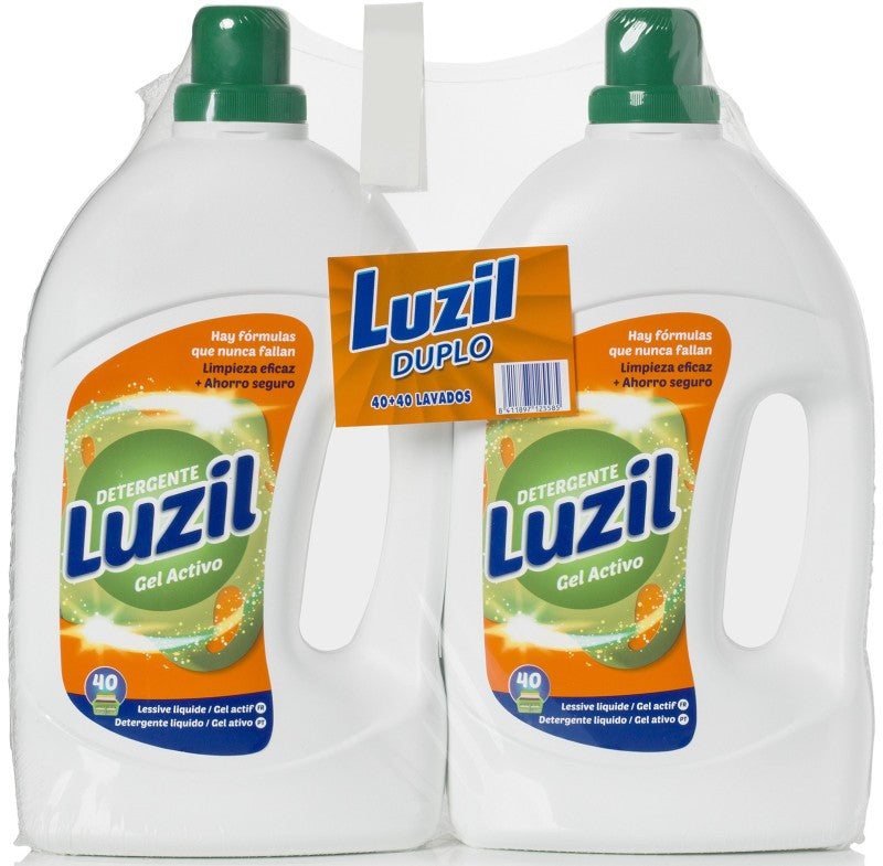Luzil Detergente Líquido Gel Activo 40D 2,8L Duplo