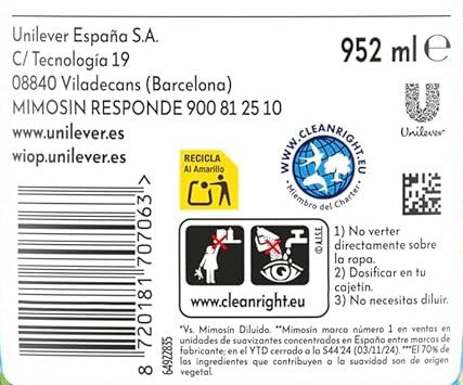 Mimosín Fresh Azul Vital Suavizante Concentrado 56 Lavados