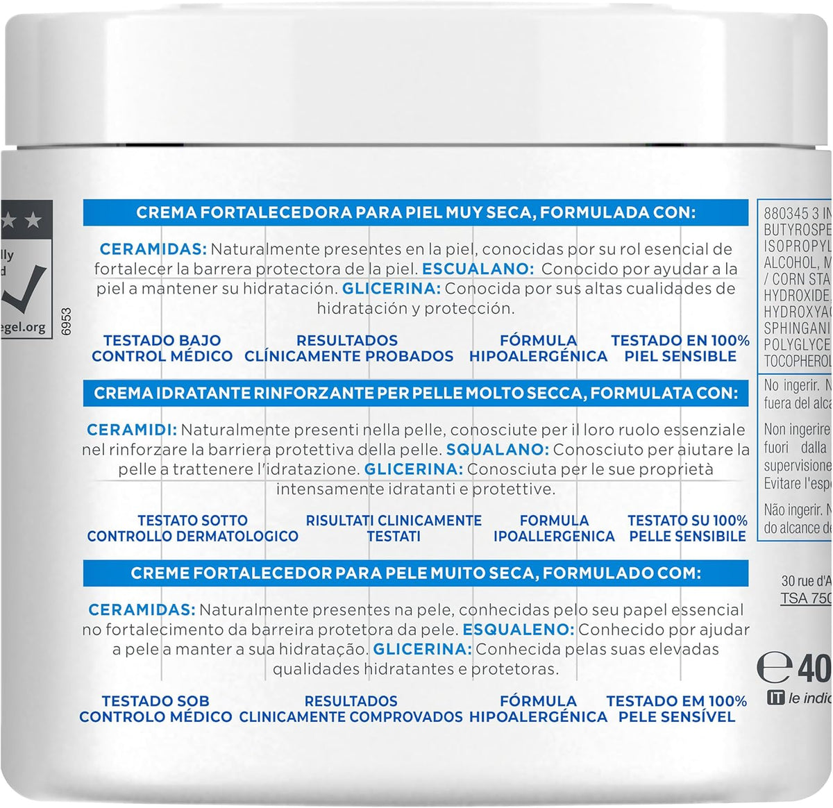 Mixa Ceramide Protect Crema Hidratante Fortalecedora 400 ml