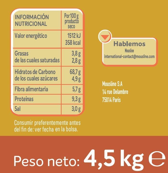 Mousline Puré de Patatas Con Leche 4,5 kg