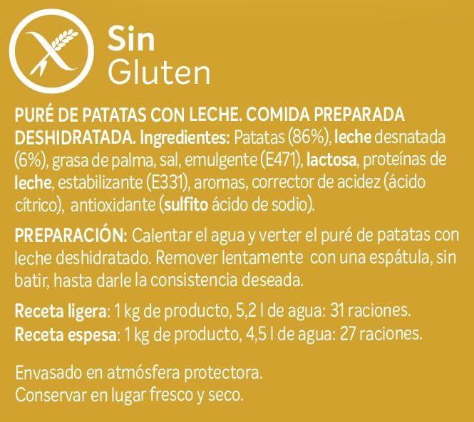 Mousline Puré de Patatas Con Leche 4,5 kg