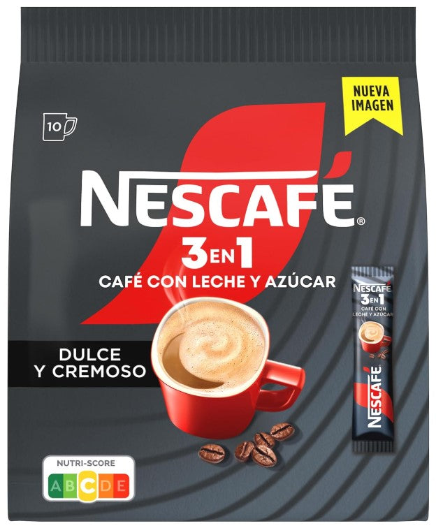 Nescafé 3 en 1 Pack 9 Bolsas x 10 Sobres (90 Sobres)