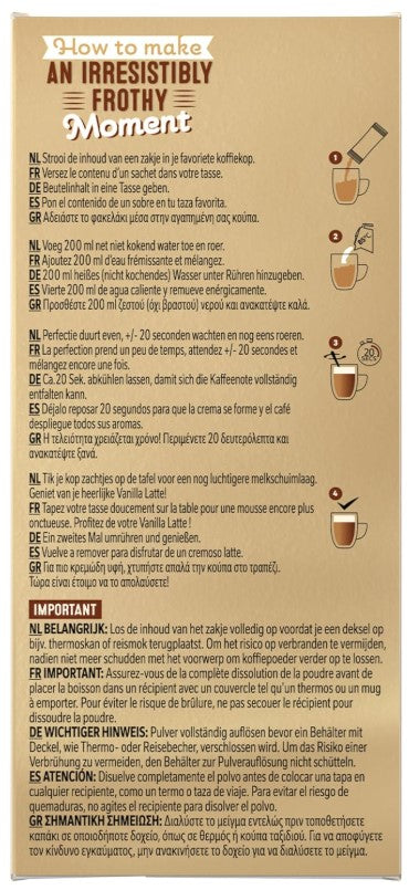 Nescafé Vanilla Latte Café Soluble 8 Sobres