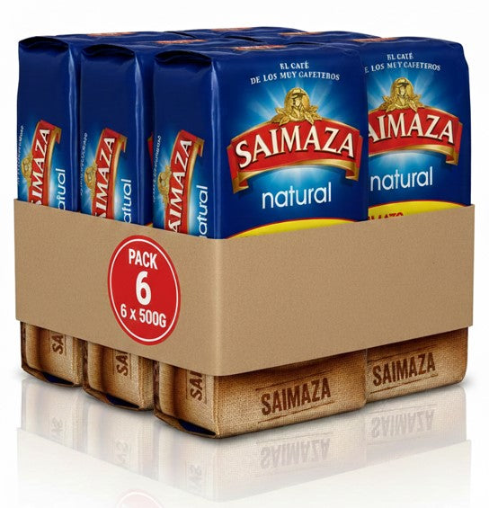 Saimaza Café Molido Natural Pack de 6 x 500G