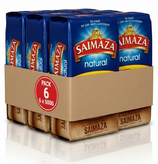 Saimaza Café Molido Natural Pack de 6 x 500G
