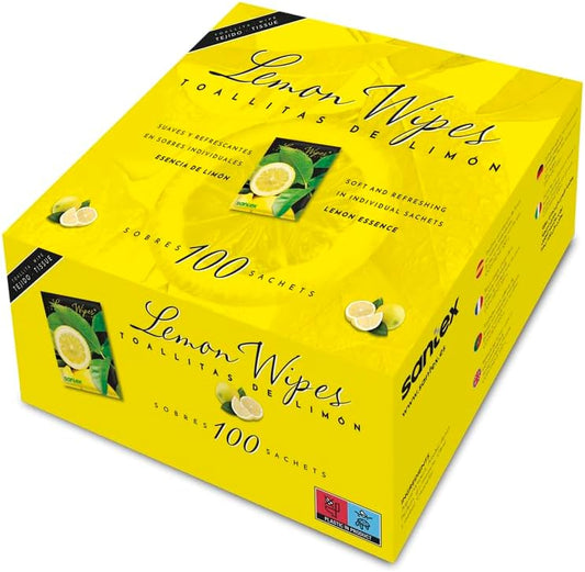 SanteX Toallitas de Limón en Sobres Individuales (Caja 100 uds)
