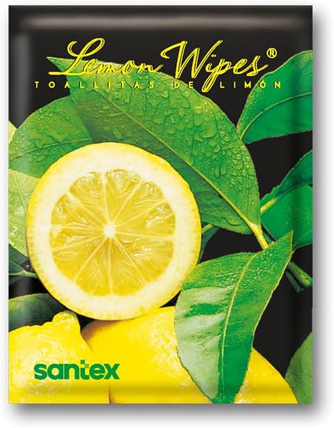 SanteX Toallitas de Limón en Sobres Individuales (Caja 100 uds)
