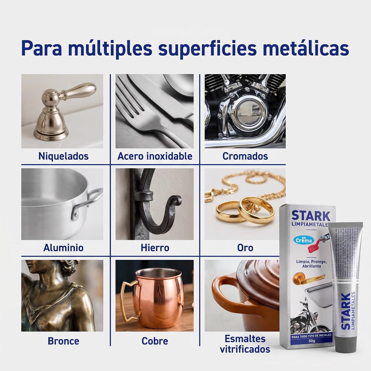 Stark Limpiametales Crema Tubo 50G