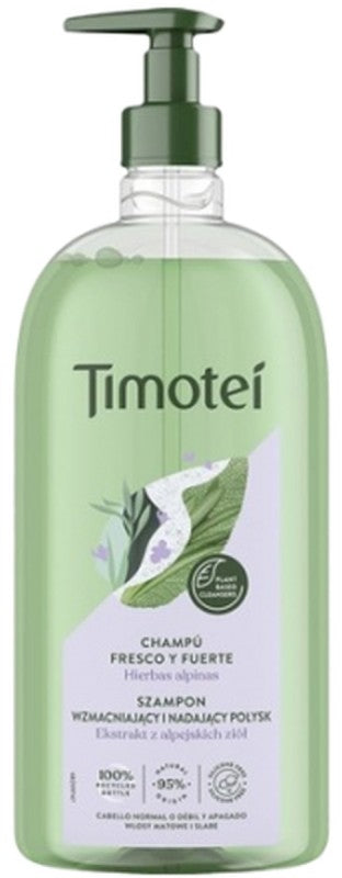 Timotei Champú Fresco y Fuerte con Hierbas Alpinas 750 ml