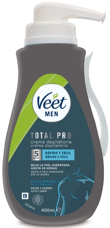 Veet Men Crema Depilatoria Total Pro 400 ml