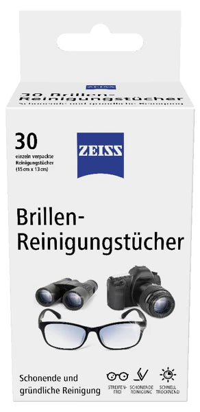 ZEISS Brillen-Reinigungstücher Toallitas Limpiadoras de Gafas 30U